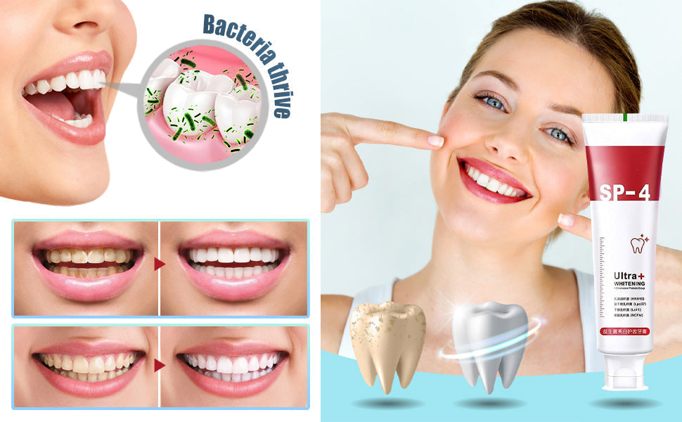 Last Day Of Discount 🔥  SP4  Probiotic Whitening Toothpaste